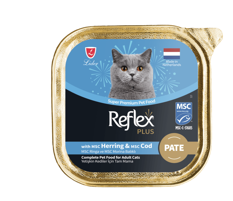 REFLEX PLUS MSC RİNGA VE MSC MORİNA BALIKLI KEDİ MAMASI 85G