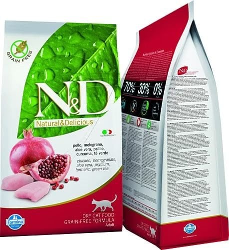N&D Prime Tahılsız Tavuklu ve Narlı 10 kg Yetişkin Kedi Maması