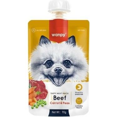 Wanpy Taze Sığır Etli ve Havuçlu Köpek Et Ezmesi 90 Gr