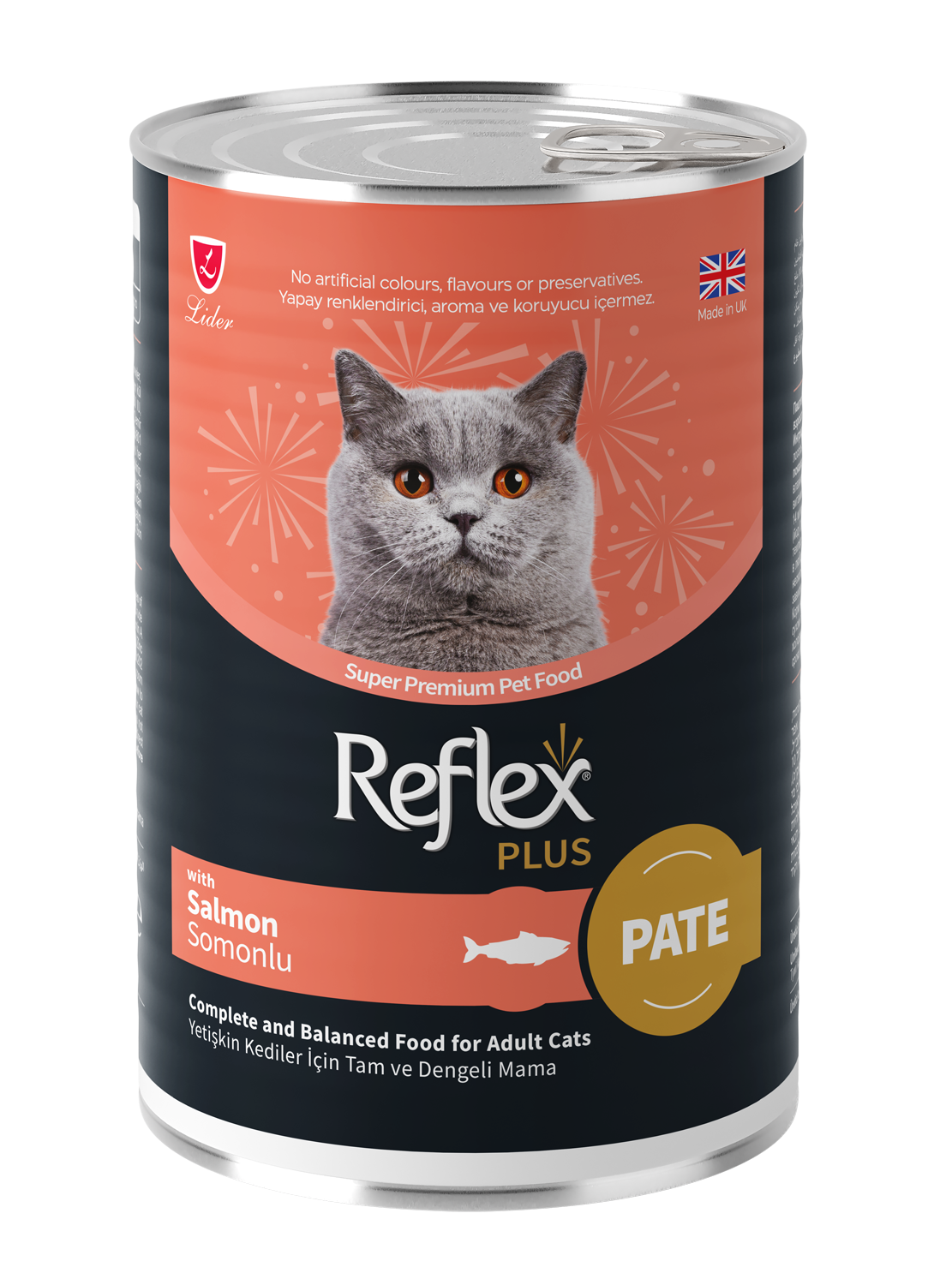 Reflex Plus Pate Somonlu Yetişkin Kedi Maması 395G