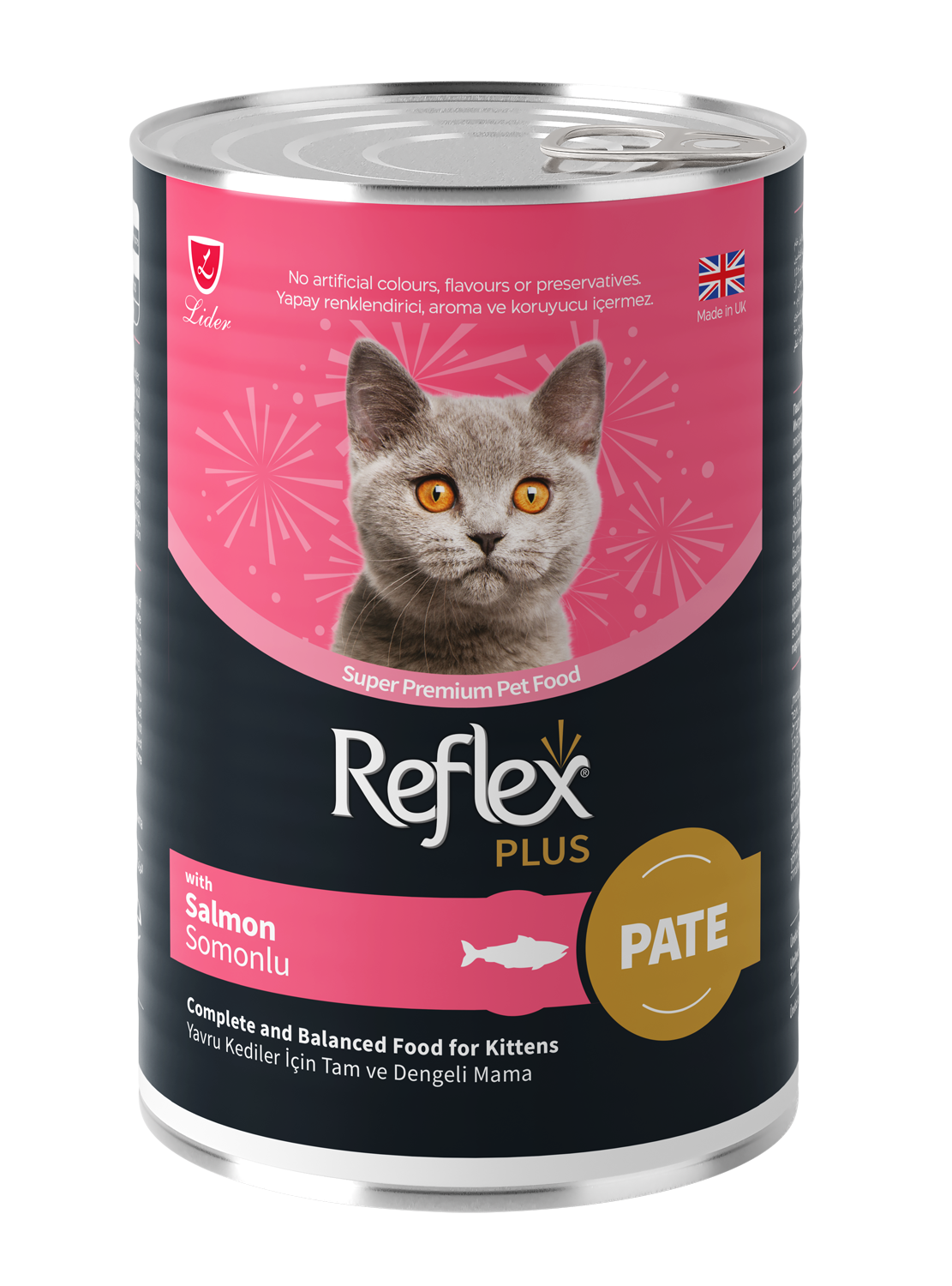 Reflex Plus Pate Somonlu Yavru Kedi Maması 395G