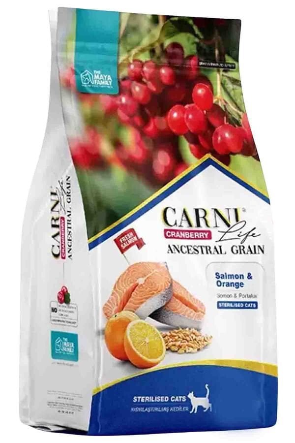 Carni Life Cranberry Somonlu ve Portakallı 1.5 kg Kısırlaştırılmış Yetişkin Kedi Maması