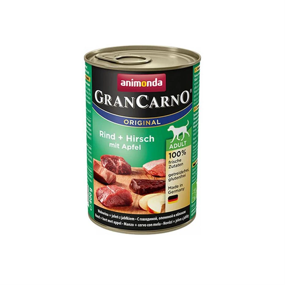 Animonda Gran Carno Sığır ve Geyikli Etli Elmalı 400 gr Yetişkin Konserve Köpek Maması