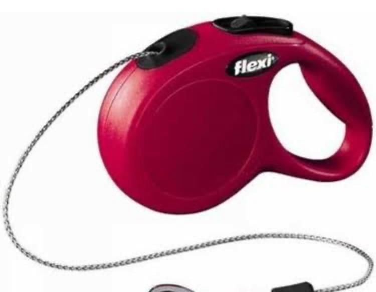 Flexi New Classic M Beden Kırmızı 5MT İpli Tasma