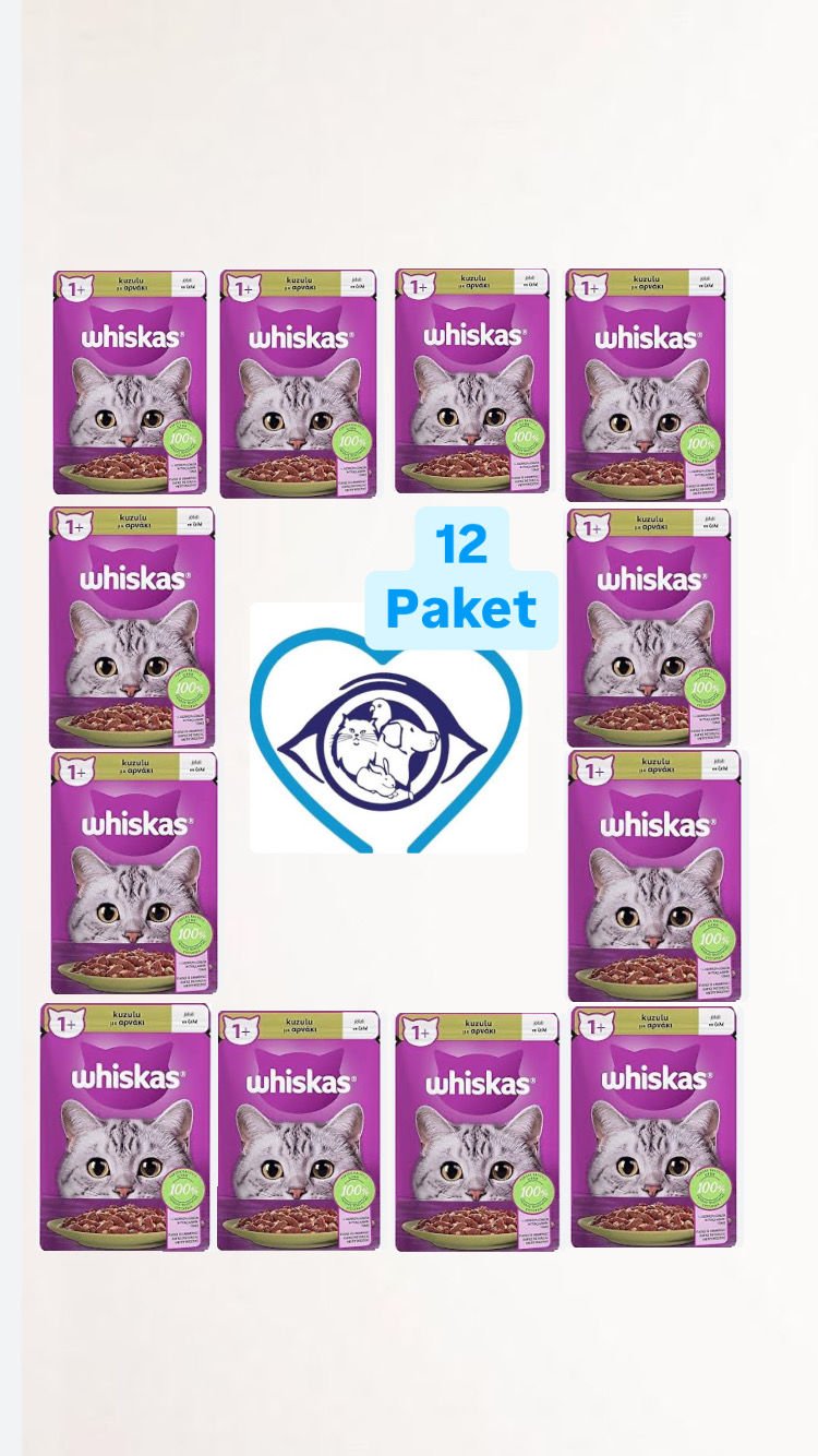 Whiskas Jöleli Kuzu Etli 85 gr 12'li Yetişkin Konserve Kedi Maması