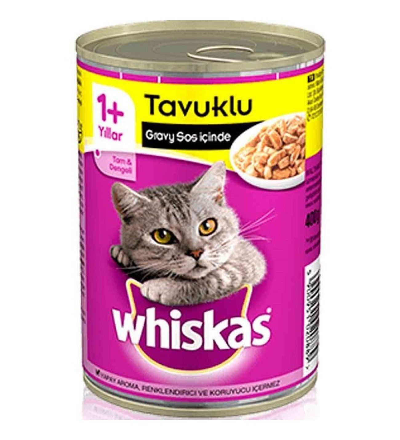Whiskas Sos İçinde Tavuklu Yetişkin Kedi Konservesi 400gr