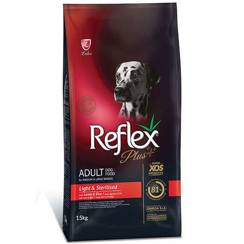 Reflex Plus Light&Sterilised Kuzu Etli Düsük Kalori ve Kisirlastirilmis Köpek Mamasi 15 Kg