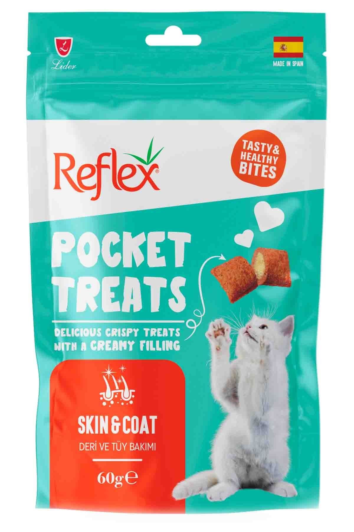 Reflex Pocket Treats Deri ve Tüy Bakımı 60 gr Kedi Ödül Maması