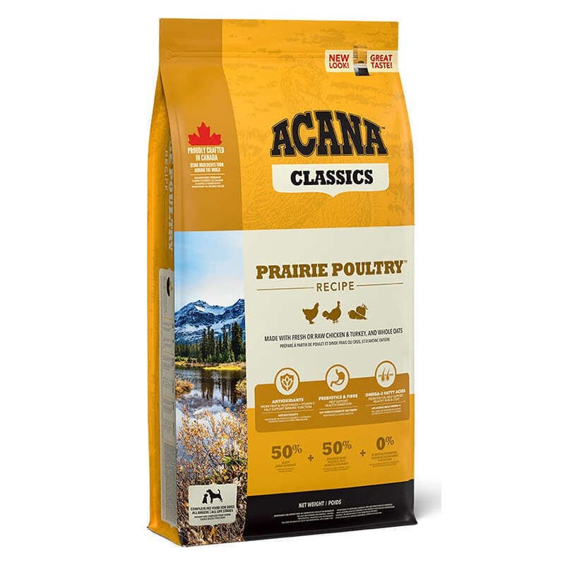 Acana Classics Prairie Poultry Tavuklu ve Hindili Düşük Tahıllı Köpek Maması 14,5kg