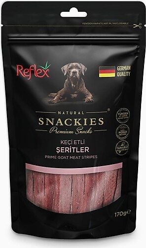 Reflex Snackies Keçi Etli Şeritler 170 gr Köpek Ödül Maması