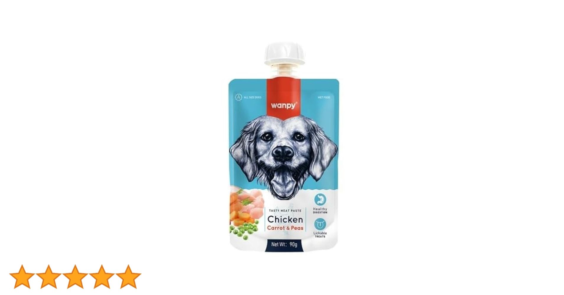 Wanpy Tavuk ve Havuçlu Taze Ezme Köpek Ödül Maması 90gr