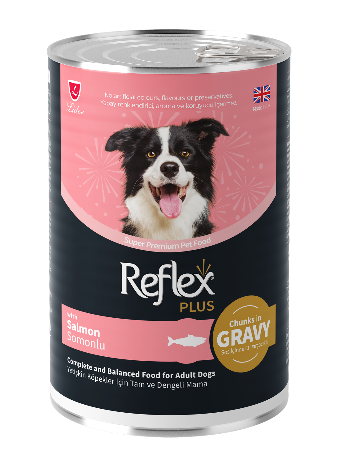 Reflex Plus Sos İçinde Et Parçacıklı Somonlu Yetişkin Köpek Maması 400G