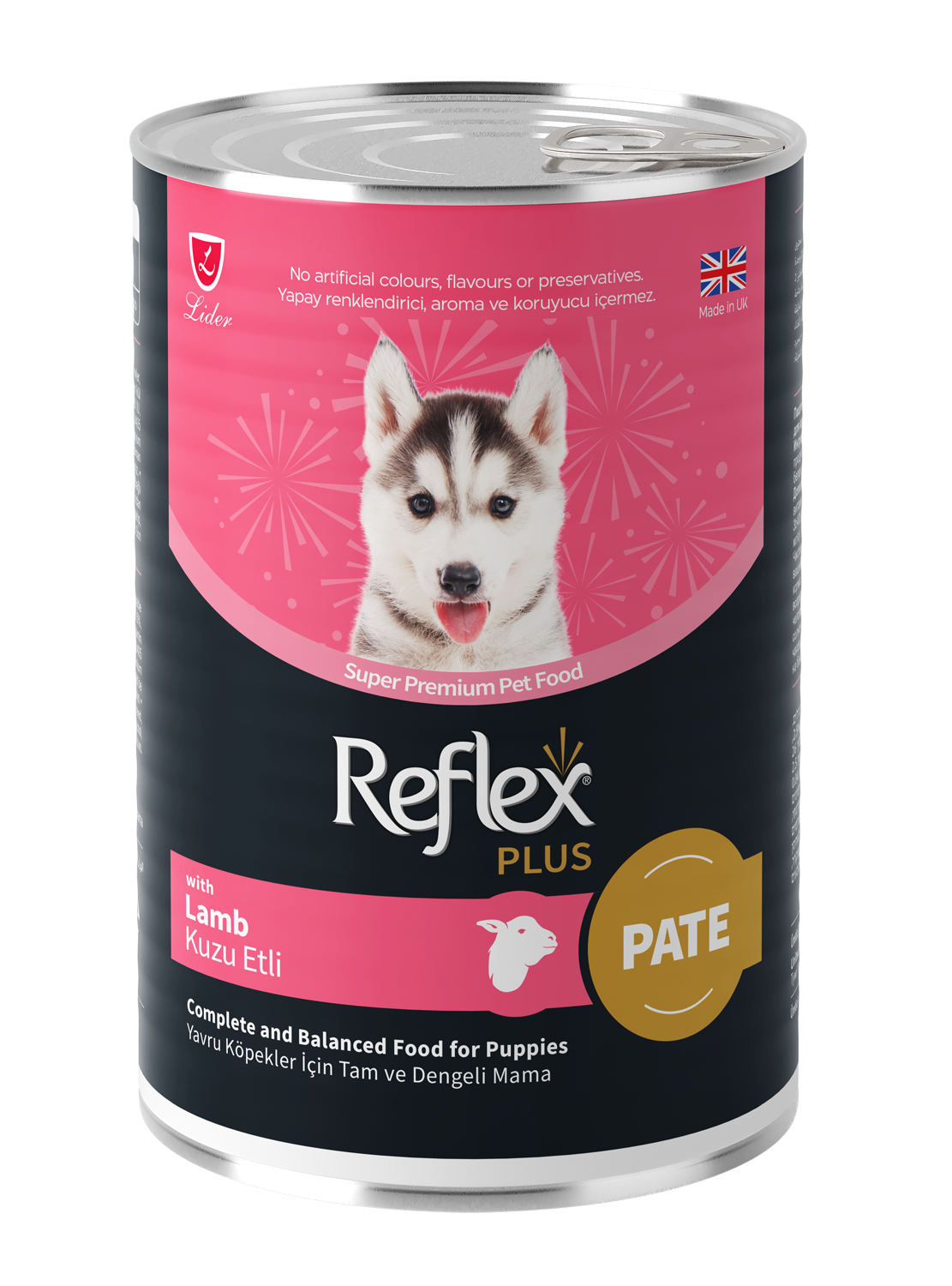 Reflex Plus Pate Kuzu Etli Yavru Köpek Maması 395G
