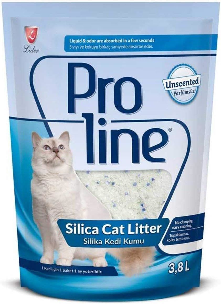 Proline Parfümsüz 3.8 lt Kristal Silika Kedi Kumu