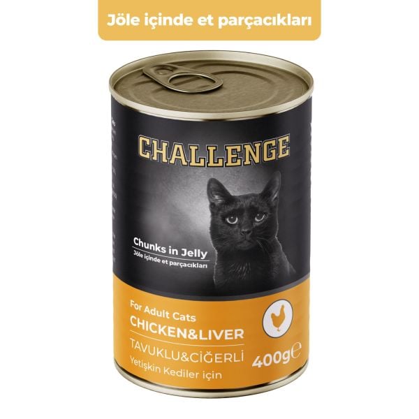 Challenge Tavuklu ve Ciğerli 400 gr Yetişkin Konserve Kedi Maması