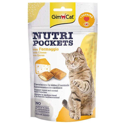 Gimcat Nutripockets Peynirli ve Taurinli 60 gr Kedi Ödül Maması