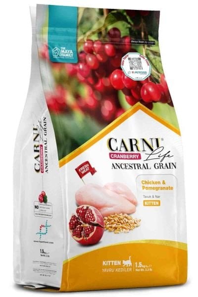 Carni Life Cranberry Tavuklu ve Narlı 1.5 kg Yavru Kedi Maması