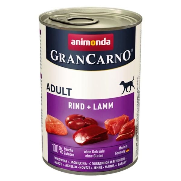 Animonda Gran Carno Adult Sığır ve Kuzu Etli 400 gr Yetişkin Konserve Köpek Maması