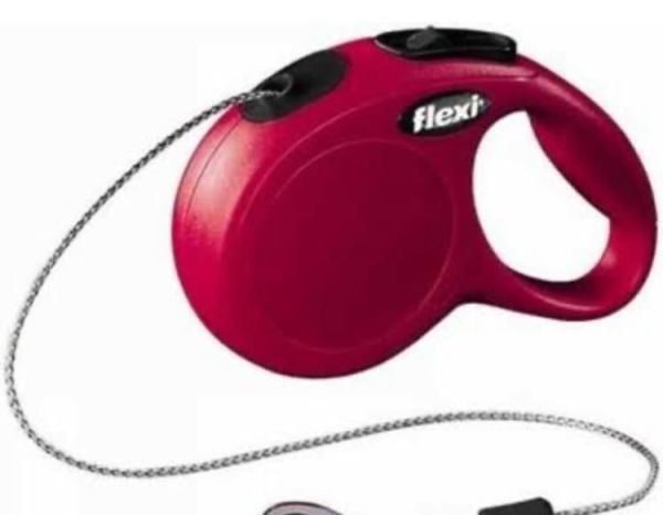 Flexi New Classic M Beden Kırmızı 5MT İpli Tasma