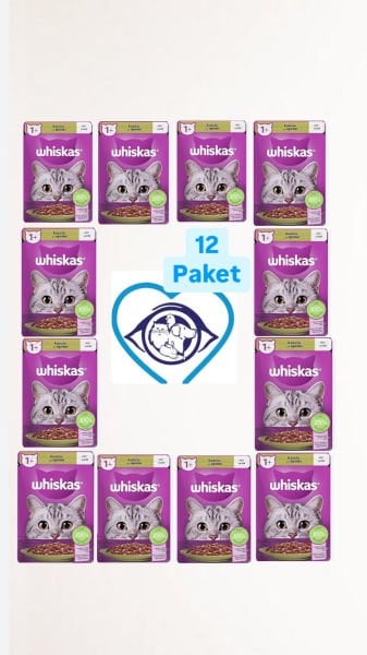 Whiskas Jöleli Kuzu Etli 85 gr 12'li Yetişkin Konserve Kedi Maması