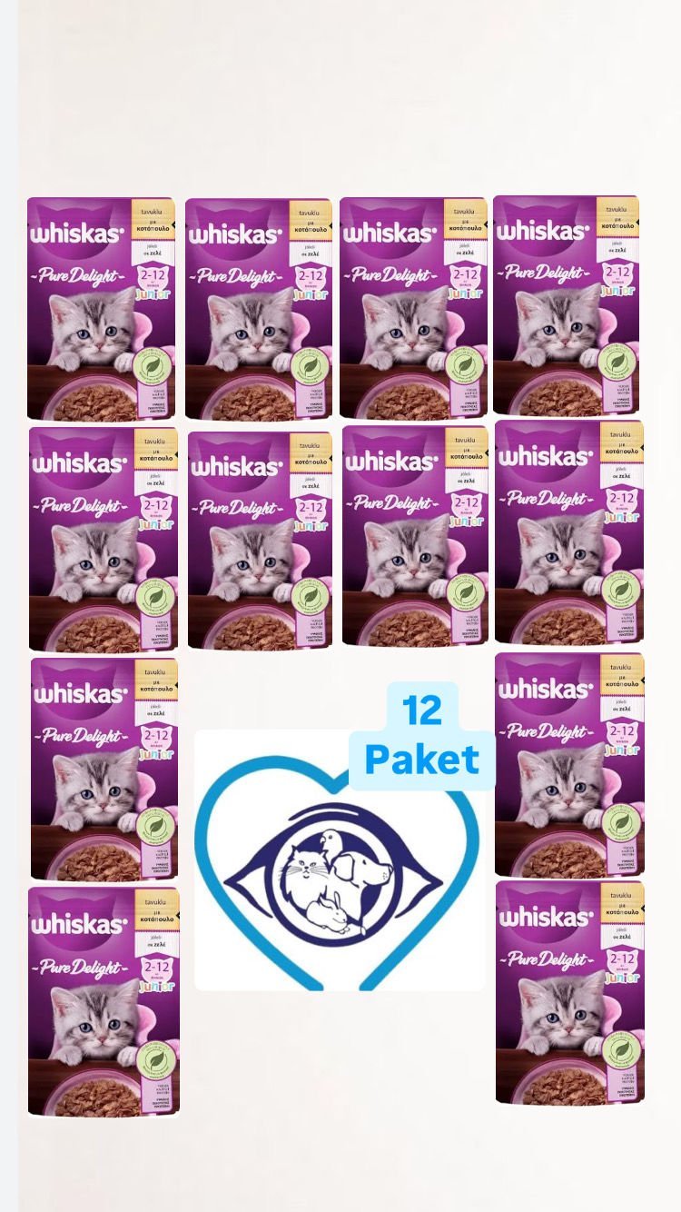 Whiskas Pure Delight Tavuklu 85 gr 12'li Yavru Kedi Yaş Maması