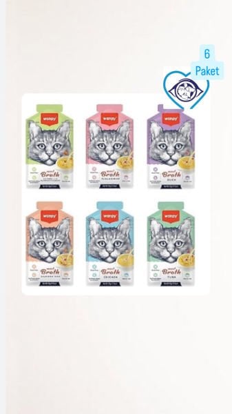 Wanpy Karışık Aromalı Kedi Çorbası (50GR X 6 Adet) Sıvı Kedi Ödülü