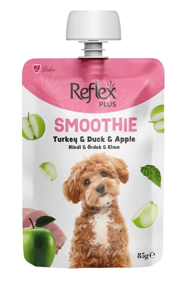 Reflex Plus Smoothie Hindi Etli Ördekli ve Elmalı Sıvı Köpek Ödülü 85gr