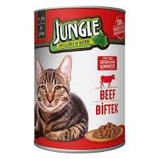 Jungle Biftekli 415 gr Yetişkin Konserve Kedi Maması