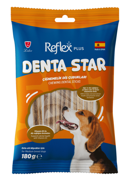Reflex Plus Çiğnemelik Diş Çubukları Orta Irk Yetişkin Köpek 180 G